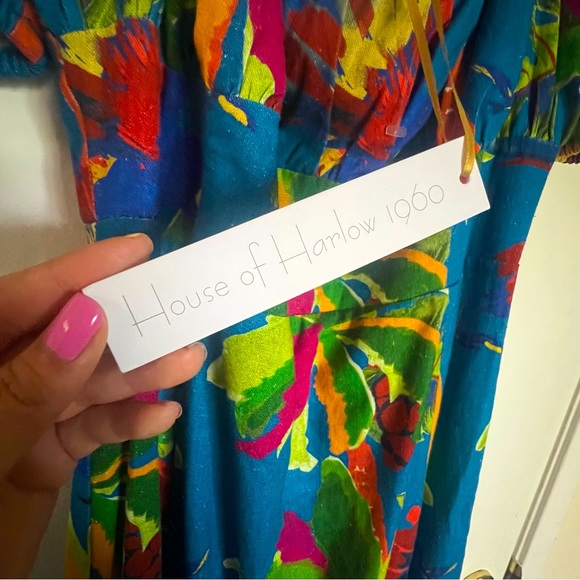 NWT House of Harlow 1960 Tropical Print Maxi Dress Size Small - Picture 10 of 10